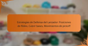 Estrategias de Defensa del Lanzador: Posiciones de fildeo, Cubrir bases, Movimientos de pickoff