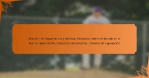 Selección de lanzamientos y defensa: Alineación defensiva basada en el tipo de lanzamiento, tendencias del bateador, informes de exploración